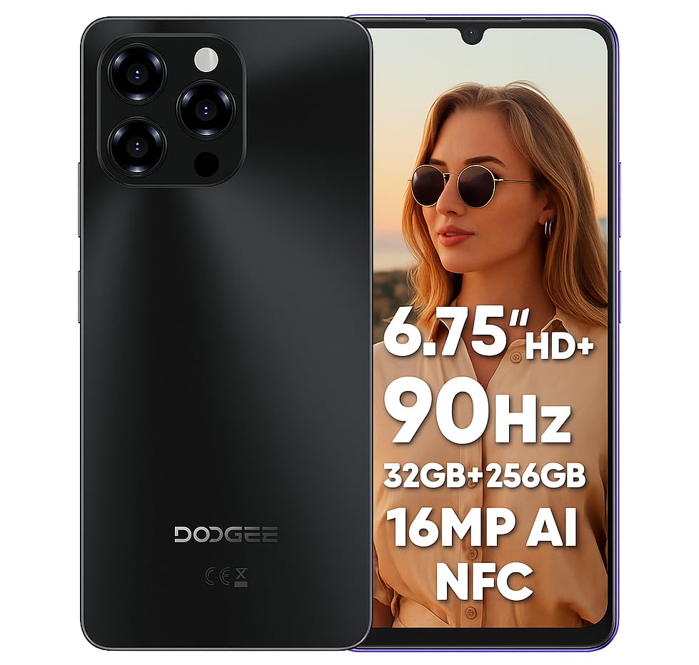 DOOGEE Note58 Pro Android 15 4G Smartphone, 32GB RAM + 256GB ROM